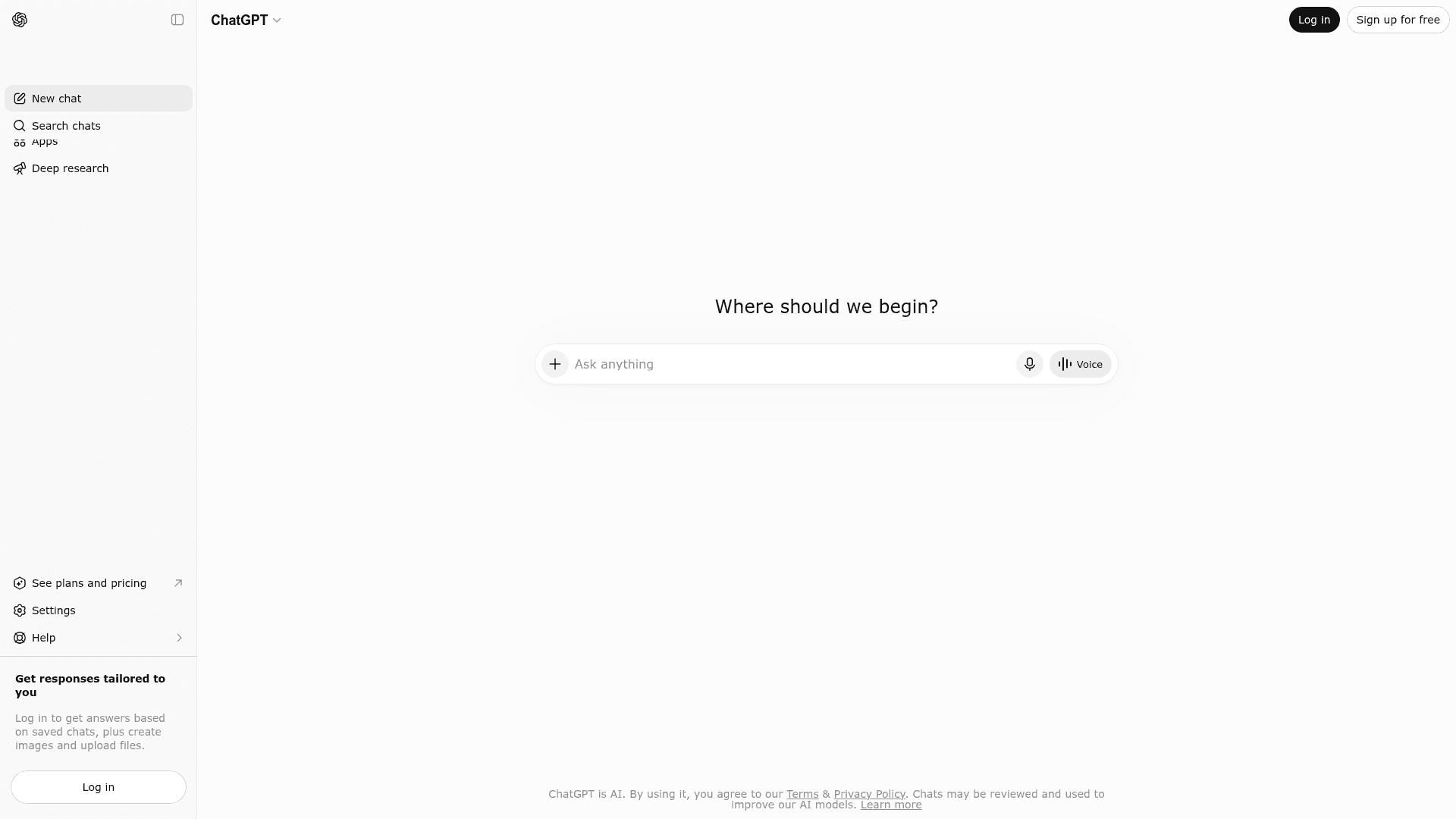 ChatGPT screenshot